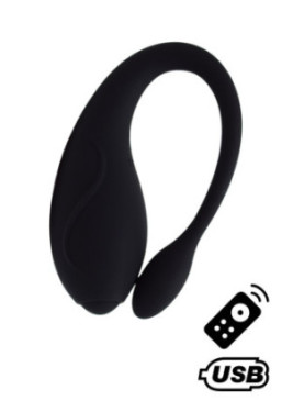 TANDEM Noir, stimulateur pour couple USB avec télécommande en silicone médical  - BQ125BLK